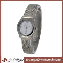 Stainless Steel Band Quartz Wrist Watch for Lady